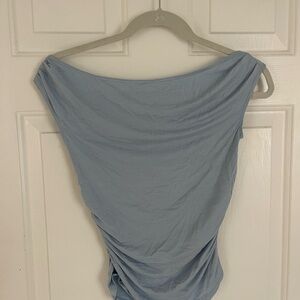 Elodie Sky Blue Off-Shoulder Top